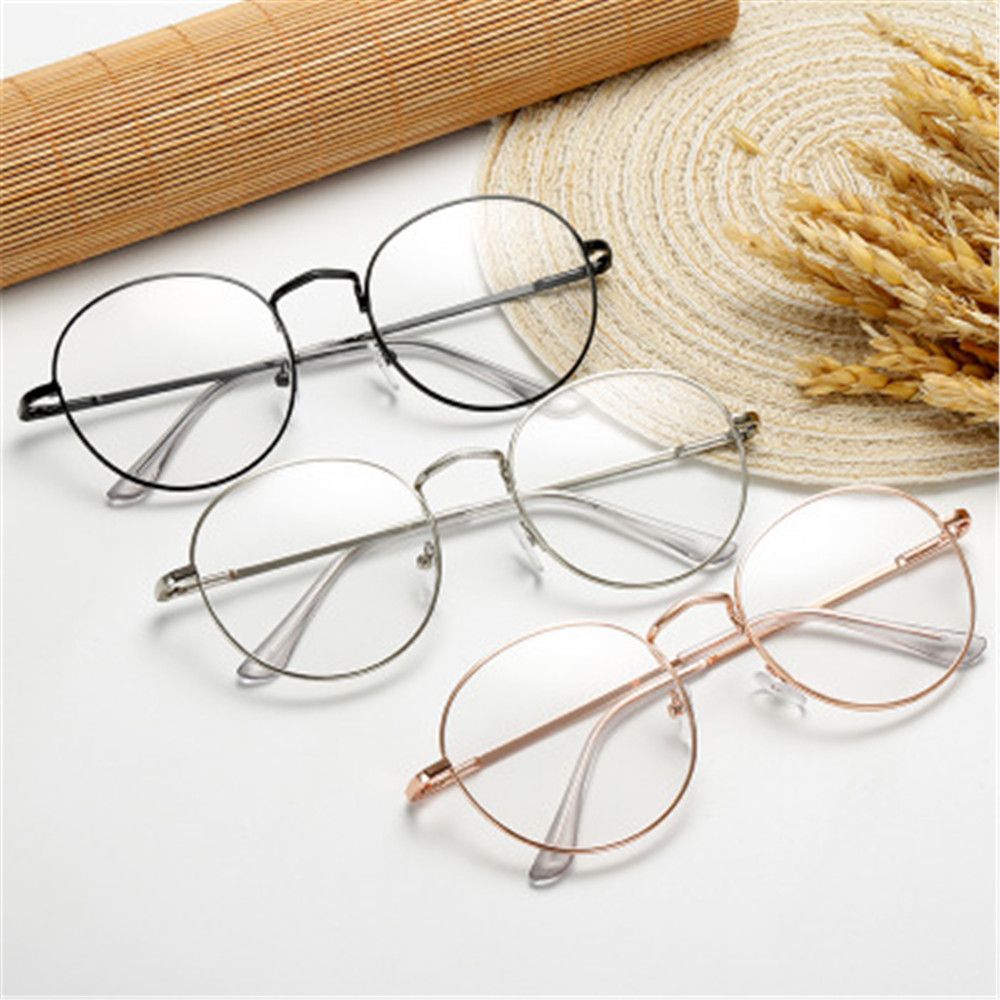Gaming Accessories Men - Gafas redondas de Metal Vintage para