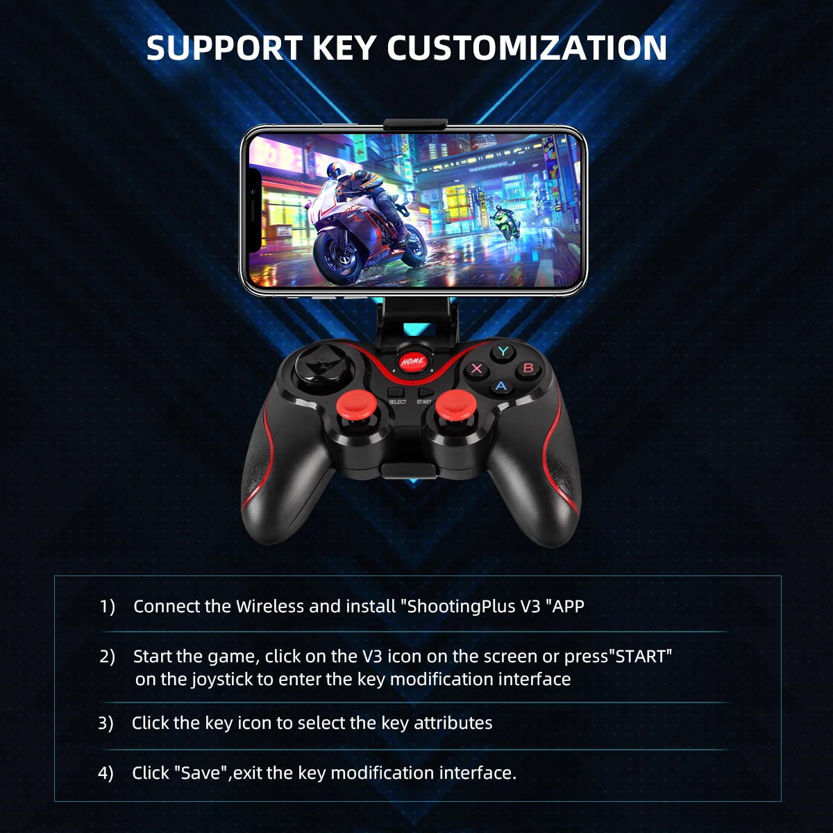 GAMINJA-mando inalámbrico con  - Gaming Accessories Tablet reseña y precio