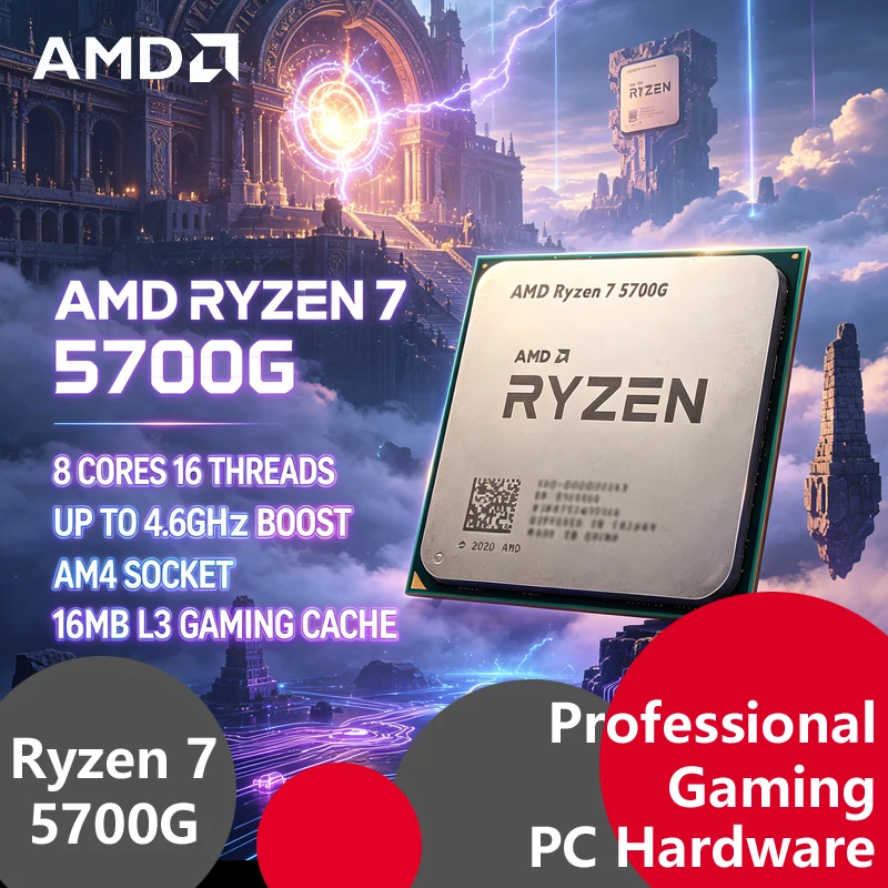 CPU AMD Ryzen 7 5700G para com - Amd Cpu Ryzen 7 reseña y precio