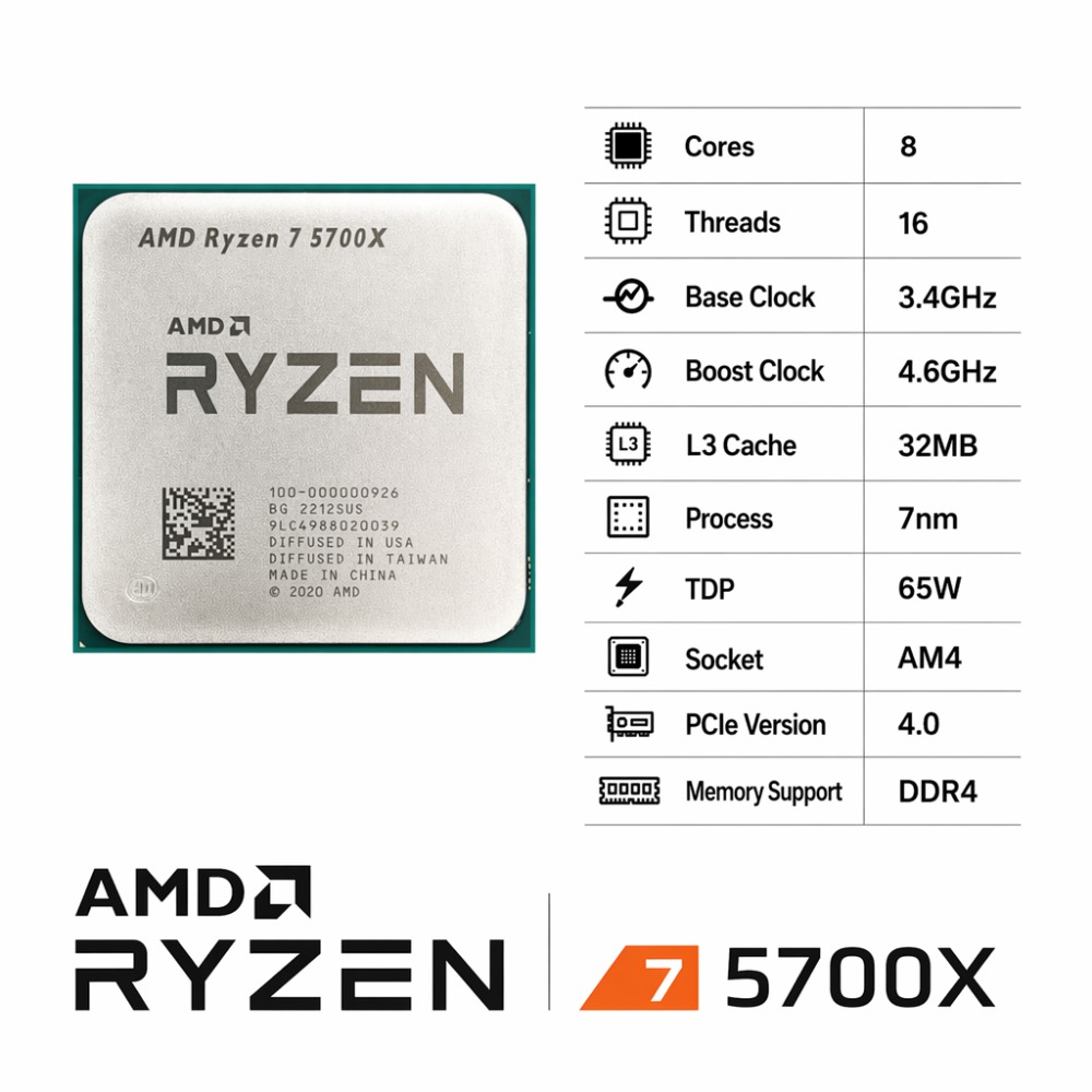 Procesador de Escritorio AMD R - Amd Cpu Ryzen 7 reseña y precio