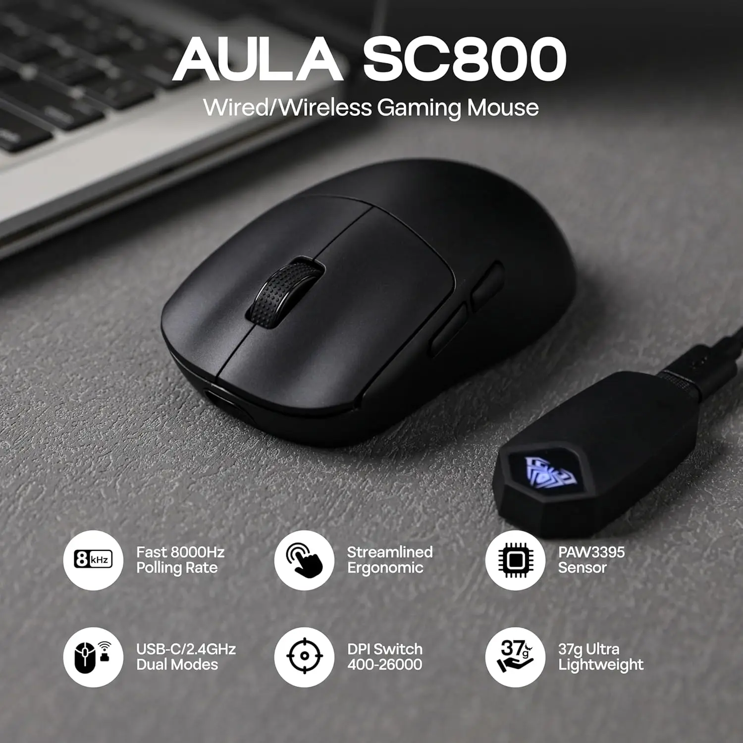 Ratón para juegos AULA SC800 U - Gaming Hand Accessories reseña y precio