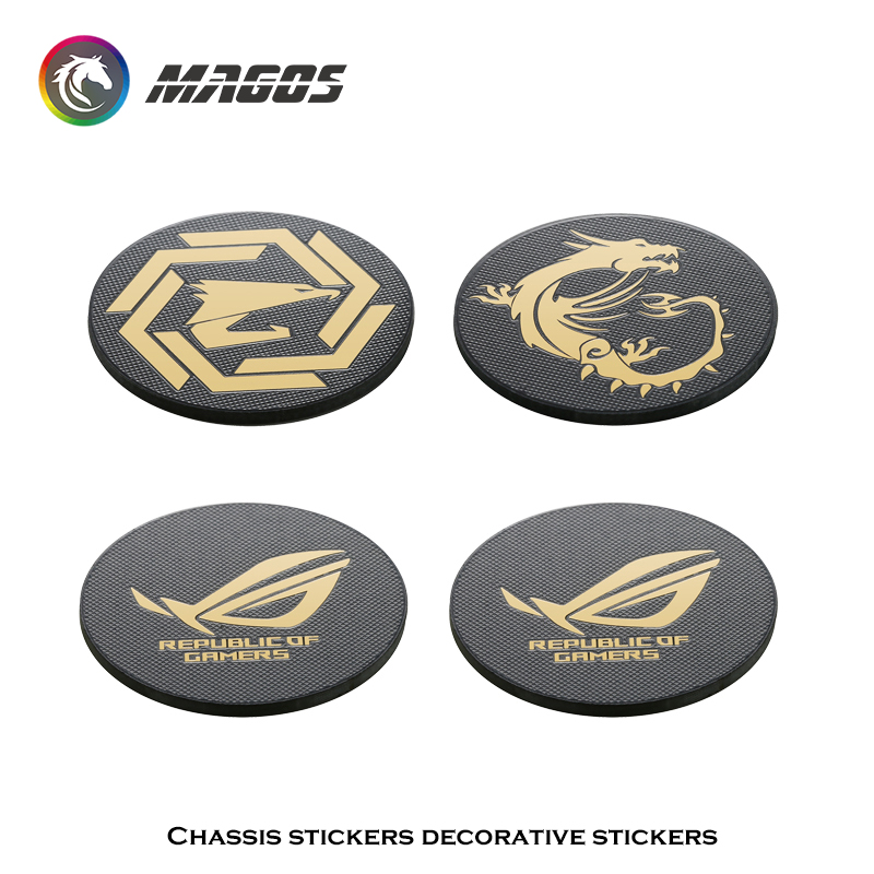 Etiqueta engomada del metal de - Gaming Accessories Decor reseña y precio
