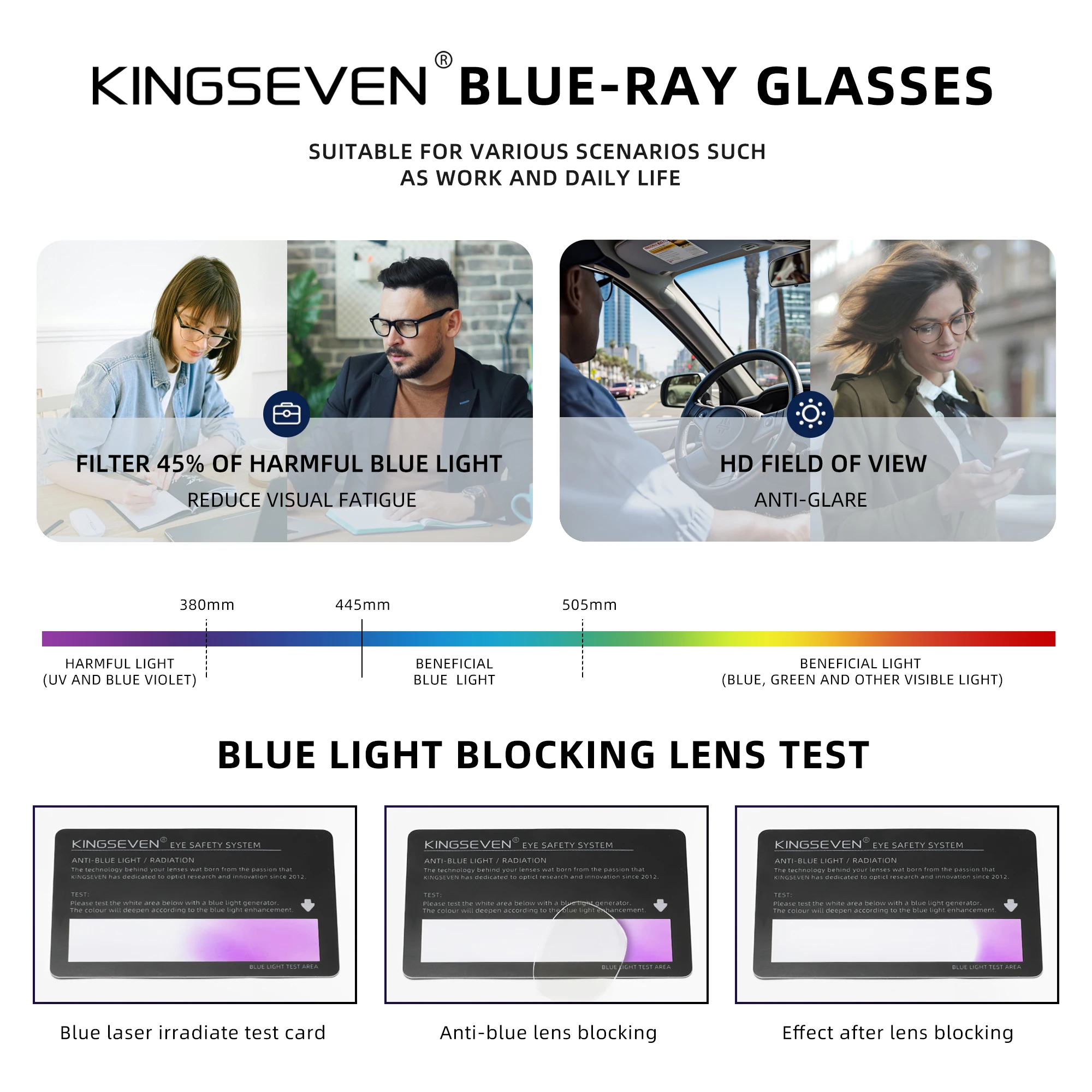 KINGSEVEN-gafas clásicas antil - Gaming Accessories Men reseña y precio