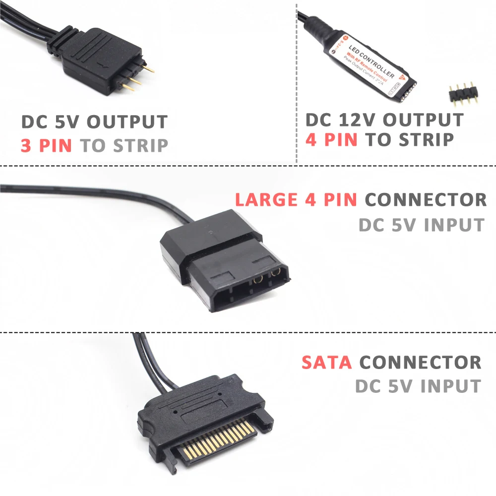 Controlador SATA Molex RGB 5V  - Rgb Hub Sync reseña y precio