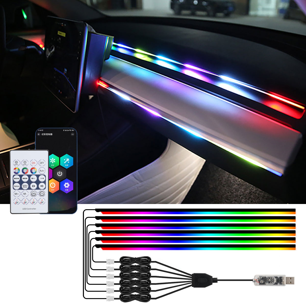 Luces Led ambientales 6/10 en  - Rgb Hub Sync reseña y precio