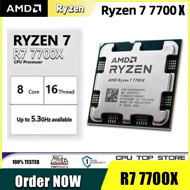 CPU AMD Ryzen 7 7700 de 8 Núcl - Amd Cpu Ryzen 7 reseña y precio